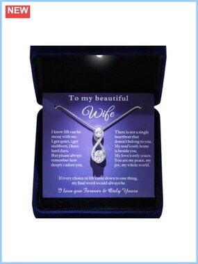 Moissanite Infinity Necklace 925 Sterling Silver Pendant Gift